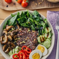 quinoa salad gourmet - junk food stock pictures, royalty-free photos & images