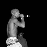 Rapper Tupac Shakur performs at the Mecca Arena in Milwaukee, Wisconsin in September 1994.