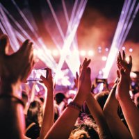 rave party. - concert stock pictures, royalty-free photos & images