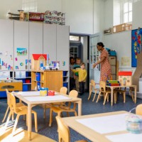 ready for art class! - home decoration stockfoto's en -beelden