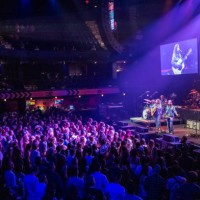 Rebecca Lovell, Megan Lovell of Larkin Poe performs at Rolling Stone Future of Music showcase during SXSW Conference & Festivals at Austin City...