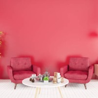 red interior with armchair - home decoration stock pictures, royalty-free photos & images