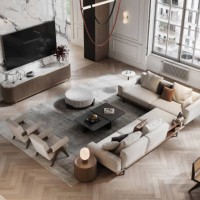 rendu 3d d’un intérieur d’appartement somptueux - home decoration photos et images de collection