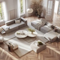 rendu numérique de la vue de dessus d’un salon chic et aéré - home decoration photos et images de collection