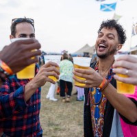 reunited at a music festival - concert stock pictures, royalty-free photos & images