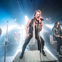Rich Ward, Chris Jericho, Paul Di Leo and Billy Grey of Fozzy perfom in concert at Razzmatazz during Route Resurrection on February 11, 2018 in...