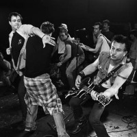 Riot on stage breaks out as the punk band 