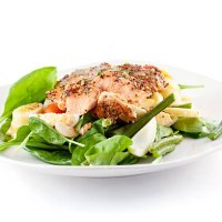 roasted salmon salad - food stock pictures, royalty-free photos & images