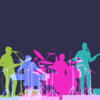 rock band - concert stock illustrations