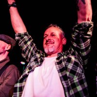 rock band performing and thanking audience on nightclub - concert stock pictures, royalty-free photos & images