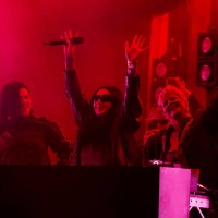 Romy, Charli XCX and Robyn perform during day three of Glastonbury Festival 2024 at Worthy Farm, Pilton on June 28, 2024 in Glastonbury, England....