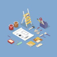room renovation isometric vector - home decoration stock illustrations