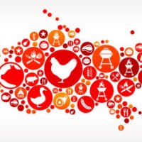 russland barbecue party symbol muster hintergrund - junk food stock-grafiken, -clipart, -cartoons und -symbole