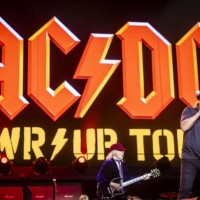 S Brian Johnson and Angus Young perform on stage as part of their 