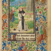 Saint Fiacre and HoupdÈe; Prayer Book of Charles the Bold, 1469. Creator: Lieven van Lathem.