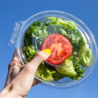 salad in plastic container, healthy food raw diet - junk food stock pictures, royalty-free photos & images