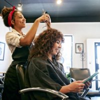 salon - hairstyle stock-fotos und bilder