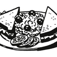 sandwich plate - food stock illustrations