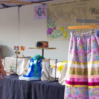santa fe indian market 2022: native fashion designer in booth - fashion stock pictures, royalty-free photos & images