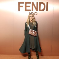Sarah Jessica Parker is seen arriving at the Fendi fashion show during Milan Fashion Week Womenswear Fall/Winter 2025/2026 on February 26, 2025 in...