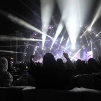Saudi women attend a concert by Egyptian pop sensation Tamer Hosny in the western city of Jeddah on March 30, 2018. - Thousands of fans were taken by...