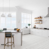 scandinavian design minimalist kitchen interior - home decoration stock pictures, royalty-free photos & images