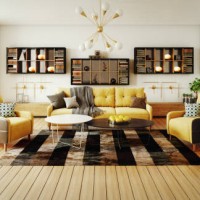 scandinavian living room - home decoration stock pictures, royalty-free photos & images
