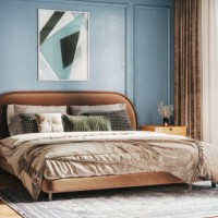scandinavian style bedroom - home decoration stock pictures, royalty-free photos & images