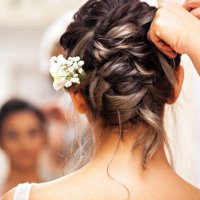 schönheit-zeit für die braut. - hairstyle stock-fotos und bilder