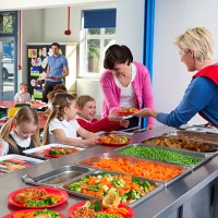 school caferteria line - food stock pictures, royalty-free photos & images