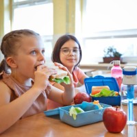 school children having lunch - food stock pictures, royalty-free photos & images