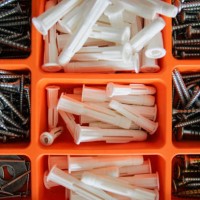 screws and wall plugs - home decoration stock pictures, royalty-free photos & images