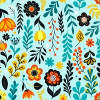 seamless floral pattern - garden decoration stock illustrations