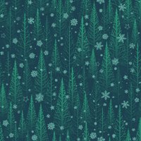 seamless green winter forest background - home decoration stock illustrations