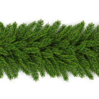 seamless vector christmas garland decoration - home decoration stock illustrations