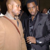 Sean P. Diddy Combs during Mercedes-Benz Fashion Week Fall 2003 Collections - Sean John - Front Row and Backstage at Cipriani's in New York City, New...