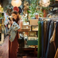 second hand clothes shop - fashion stock pictures, royalty-free photos & images