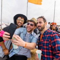 selfies at a music festival - concert stock pictures, royalty-free photos & images