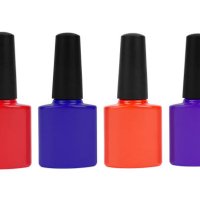 set of colourful nail gel polish isolated on white background - nails art stock pictures, royalty-free photos & images
