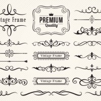 set of decorative elements for design - fashion stock illustrations