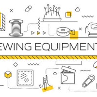 sewing related line style banner design for web page, headline, brochure, annual report and book cover - fashion stock illustrations