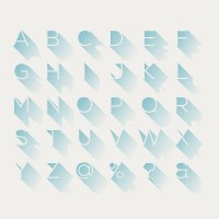shadow alphabet - fashion stock illustrations