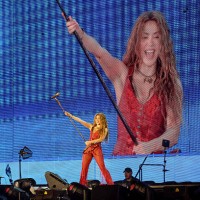 Shakira performs onstage during Shakira: Las Mujeres Ya No Lloran World Tour - New Jersey Night Two at Met Life Stadium on May 16, 2025 in East...