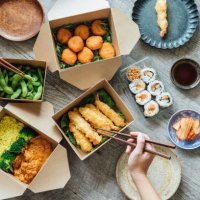 sharing assorted takeaway meal at home - junk food stock pictures, royalty-free photos & images
