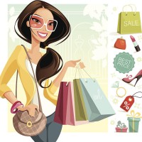 shopping - fashion stock illustrations