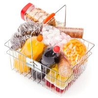 shopping basket with unhealthy food - junk food stock pictures, royalty-free photos & images