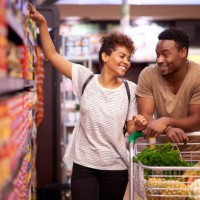 shopping together for all their essentials - food stock pictures, royalty-free photos & images