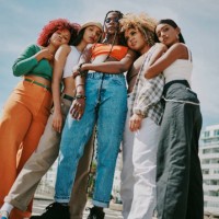 shot of a group of friends spending a day in the city - fashion stock pictures, royalty-free photos & images
