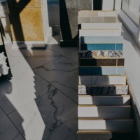 showroom display with variation of tiles - home decoration stock pictures, royalty-free photos & images