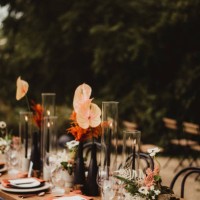 side view of wedding table - home decoration stock pictures, royalty-free photos & images